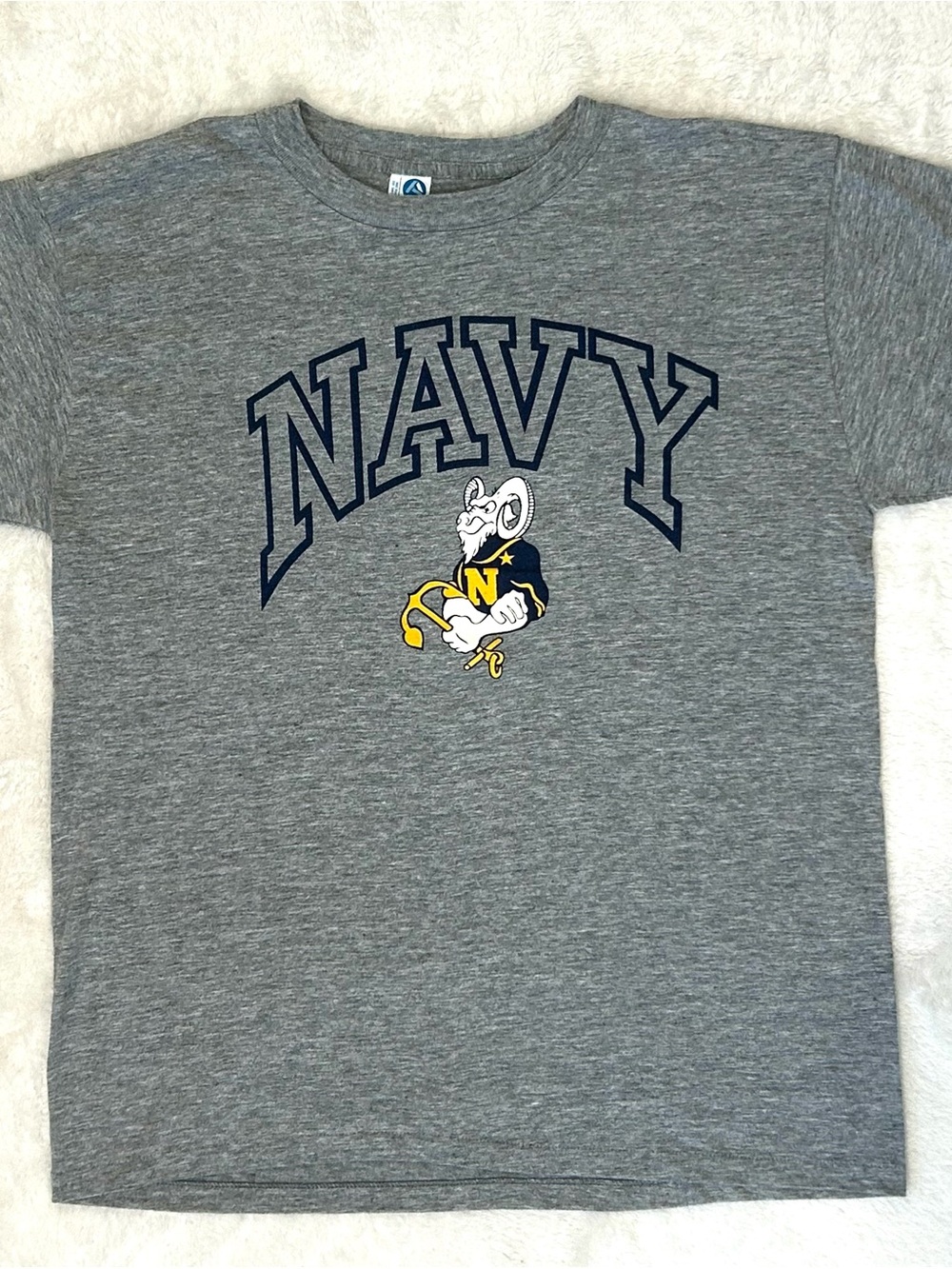 Vintage 80s US NAVY Bill the Goat graphic tshirt College Football Artex Tag USA